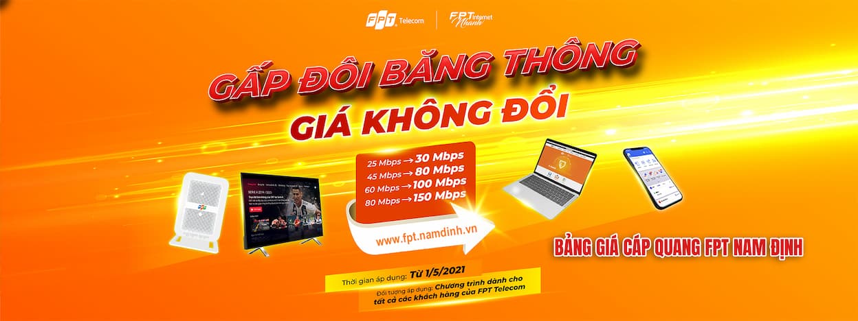 Bảng giá cáp quang FPT Nam Định